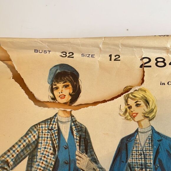 Vtg 50s/60s Butterick uncut tailored coordinates sewing pattern - Picture 2 of 6